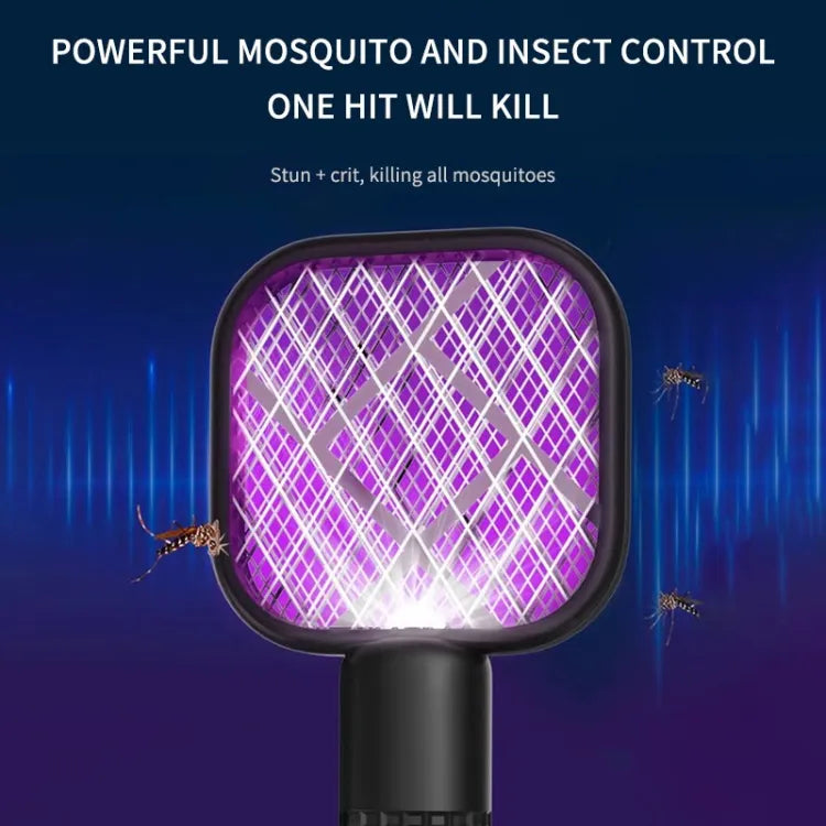 USB Electric Mosquito Killer Racket | 2-in-1 Bug Zapper Lamp for Indoor & Outdoor | Safe, Rechargeable, LED Trap Light