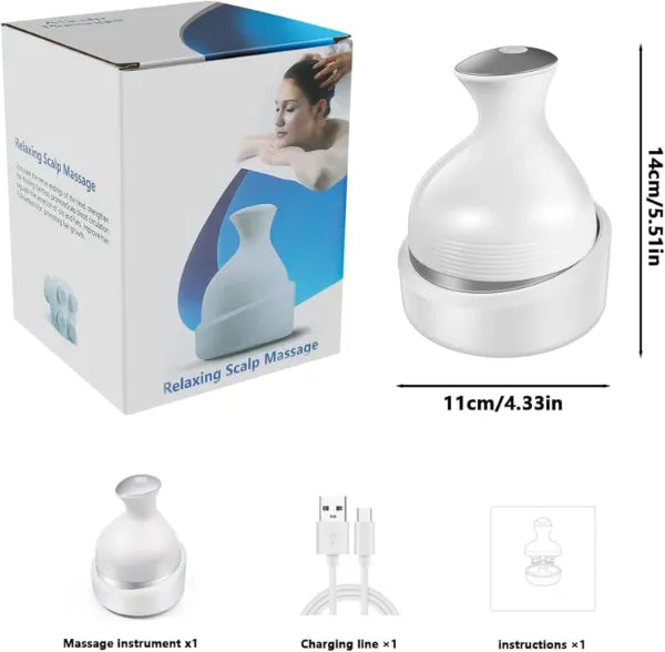 Electric Scalp & Body Massager with 76 Massage Nodes – Rechargeable Smart Kneading Head, Neck, Shoulder & Back Massager for Stress Relief, Hair Growth & Full Body Relaxation