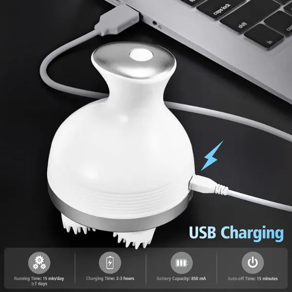 Electric Scalp & Body Massager with 76 Massage Nodes – Rechargeable Smart Kneading Head, Neck, Shoulder & Back Massager for Stress Relief, Hair Growth & Full Body Relaxation