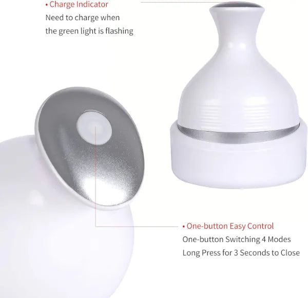 Electric Scalp & Body Massager with 76 Massage Nodes – Rechargeable Smart Kneading Head, Neck, Shoulder & Back Massager for Stress Relief, Hair Growth & Full Body Relaxation