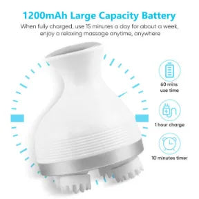 Electric Scalp & Body Massager with 76 Massage Nodes – Rechargeable Smart Kneading Head, Neck, Shoulder & Back Massager for Stress Relief, Hair Growth & Full Body Relaxation