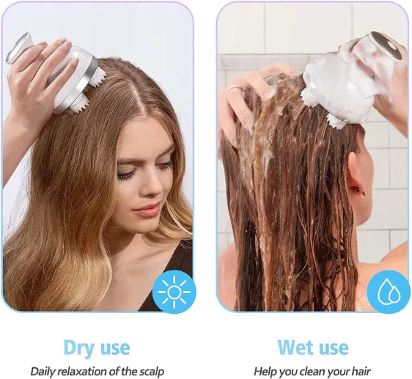 Electric Scalp & Body Massager with 76 Massage Nodes – Rechargeable Smart Kneading Head, Neck, Shoulder & Back Massager for Stress Relief, Hair Growth & Full Body Relaxation