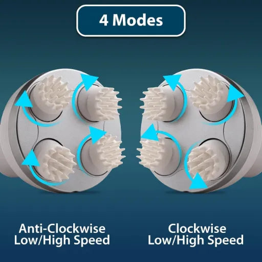 Electric Scalp & Body Massager with 76 Massage Nodes – Rechargeable Smart Kneading Head, Neck, Shoulder & Back Massager for Stress Relief, Hair Growth & Full Body Relaxation