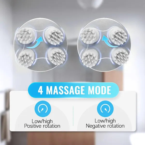 Electric Scalp & Body Massager with 76 Massage Nodes – Rechargeable Smart Kneading Head, Neck, Shoulder & Back Massager for Stress Relief, Hair Growth & Full Body Relaxation