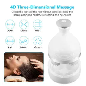 Electric Scalp & Body Massager with 76 Massage Nodes – Rechargeable Smart Kneading Head, Neck, Shoulder & Back Massager for Stress Relief, Hair Growth & Full Body Relaxation