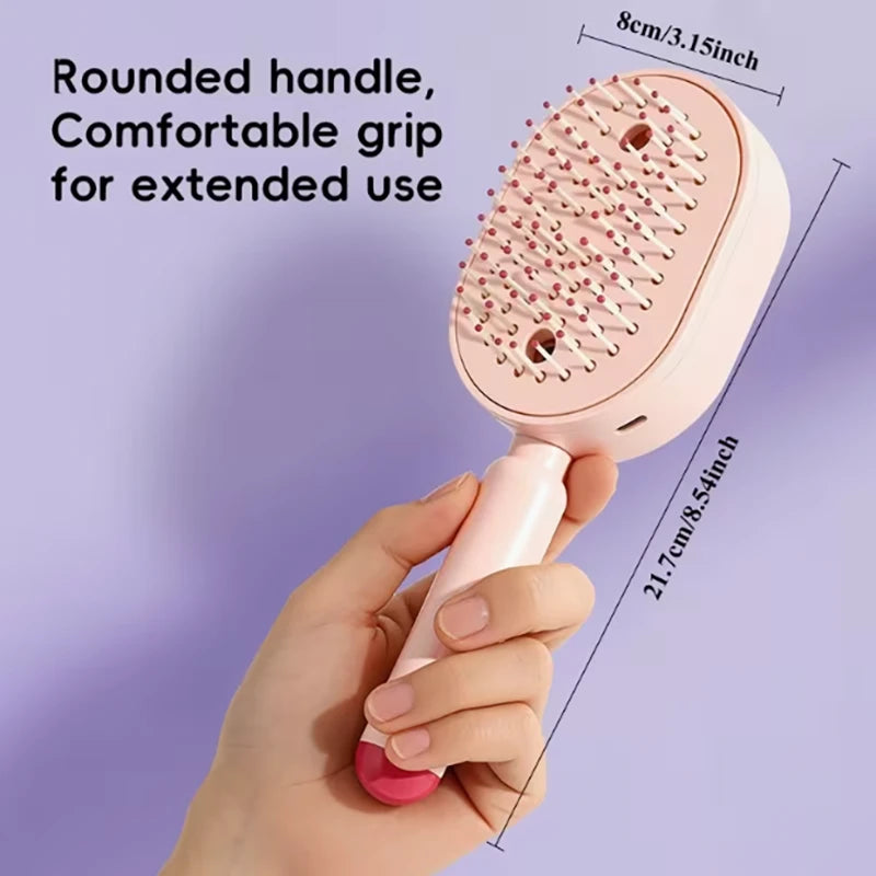 Electric Spray Massage Hair Comb – 3-in-1 Rechargeable Hair Brush