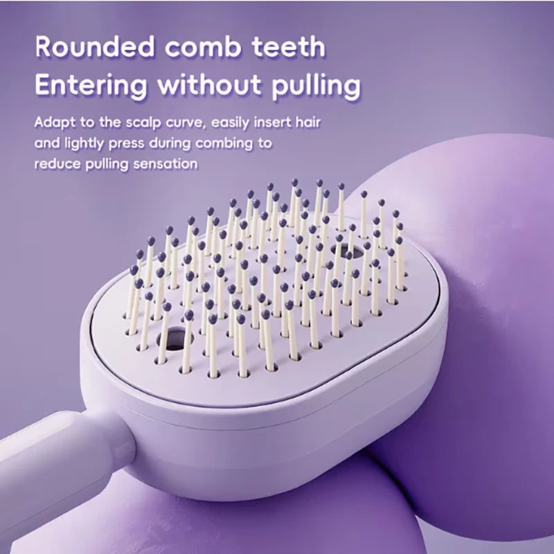 Electric Spray Massage Hair Comb – 3-in-1 Rechargeable Hair Brush