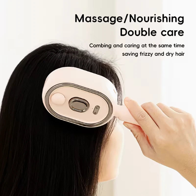 Electric Spray Massage Hair Comb – 3-in-1 Rechargeable Hair Brush