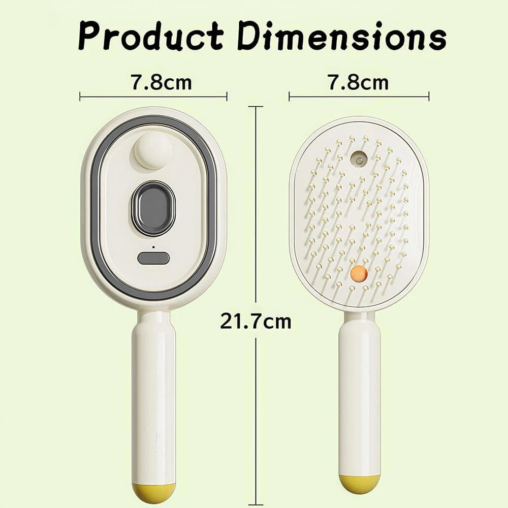 Electric Spray Massage Hair Comb – 3-in-1 Rechargeable Hair Brush