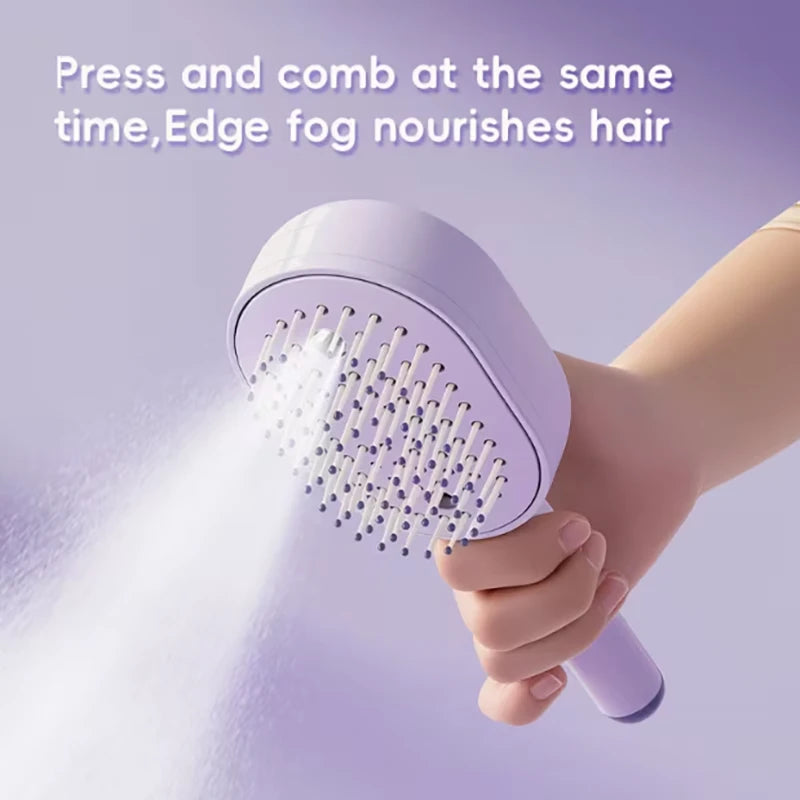 Electric Spray Massage Hair Comb – 3-in-1 Rechargeable Hair Brush