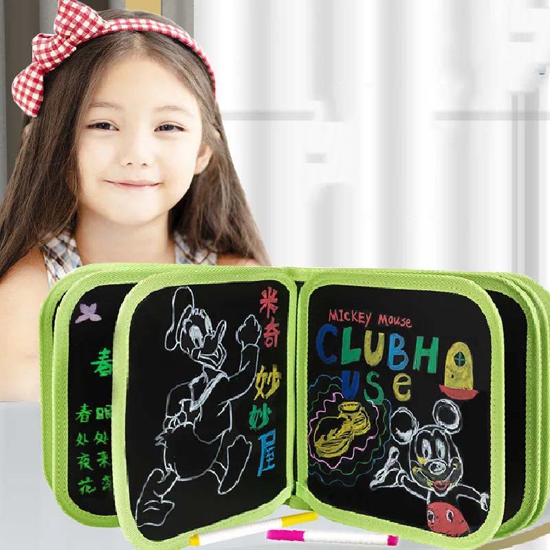 Kids Erasable Drawing Book with Watercolor Pens | Reusable & Mess-Free