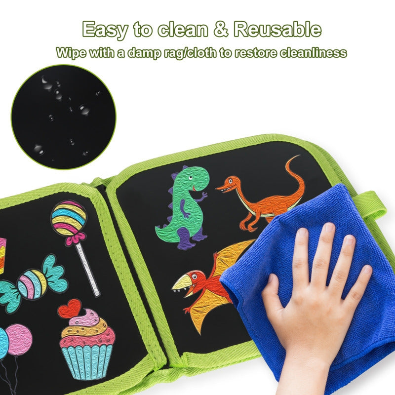Kids Erasable Drawing Book with Watercolor Pens | Reusable & Mess-Free