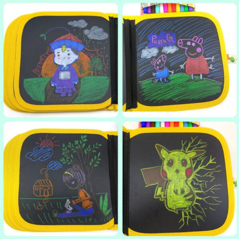 Kids Erasable Drawing Book with Watercolor Pens | Reusable & Mess-Free