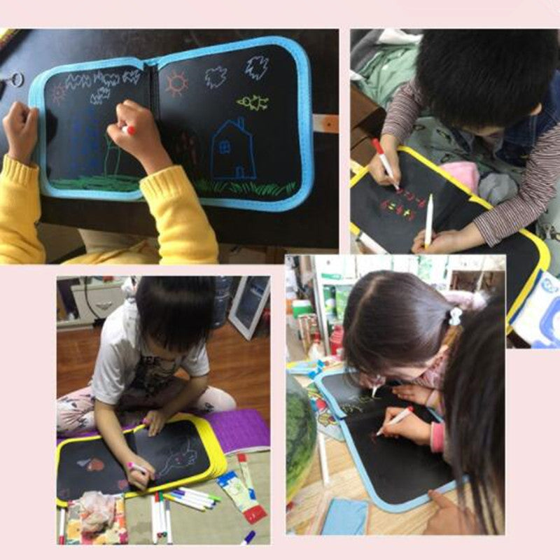 Kids Erasable Drawing Book with Watercolor Pens | Reusable & Mess-Free