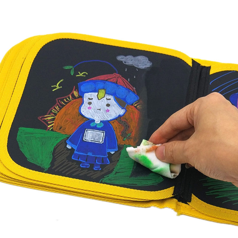 Kids Erasable Drawing Book with Watercolor Pens | Reusable & Mess-Free