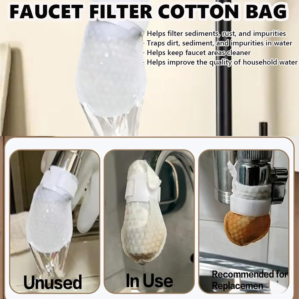 Faucet Filter Bag – Cotton Faucet Water Filter Bags, 10pcs