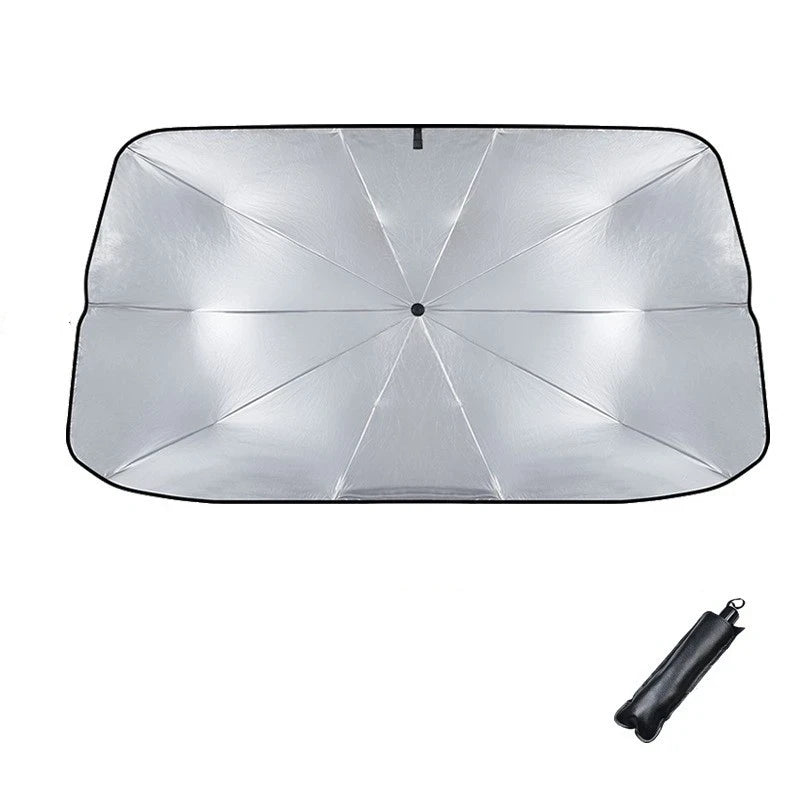 Premium Foldable Car Windshield Sunshade Umbrella – UV Protection Heat Block Front Window Sun Shade Parasol for Cars, SUVs & Trucks
