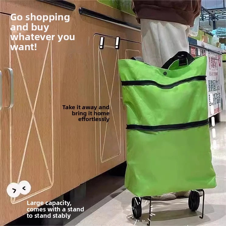 Folding Shopping Pull Cart Trolley Bag with Wheels