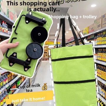 Folding Shopping Pull Cart Trolley Bag with Wheels
