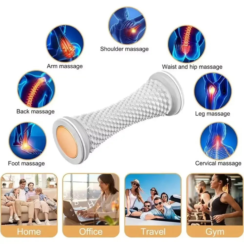 TPR Foot Massager Roller Plantar Fascia Massager - Ergonomic Foot Roller for Deep Tissue Relief | Reflexology Tool for Muscle Relaxation & Home Fitness