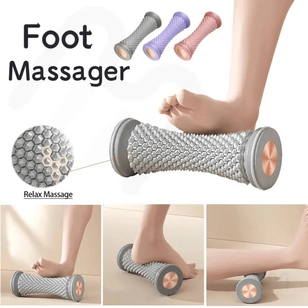 TPR Foot Massager Roller Plantar Fascia Massager - Ergonomic Foot Roller for Deep Tissue Relief | Reflexology Tool for Muscle Relaxation & Home Fitness