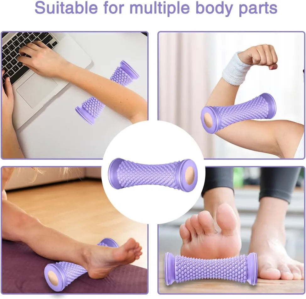 TPR Foot Massager Roller Plantar Fascia Massager - Ergonomic Foot Roller for Deep Tissue Relief | Reflexology Tool for Muscle Relaxation & Home Fitness