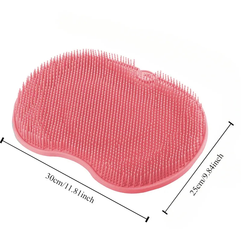 Silicone Foot Shower Massager & Scrubber Pad with Suction Cups – TPR Acupressure Mat for Feet & Body | Exfoliates, Improves Circulation, Odor Control (Medium & Large Sizes)