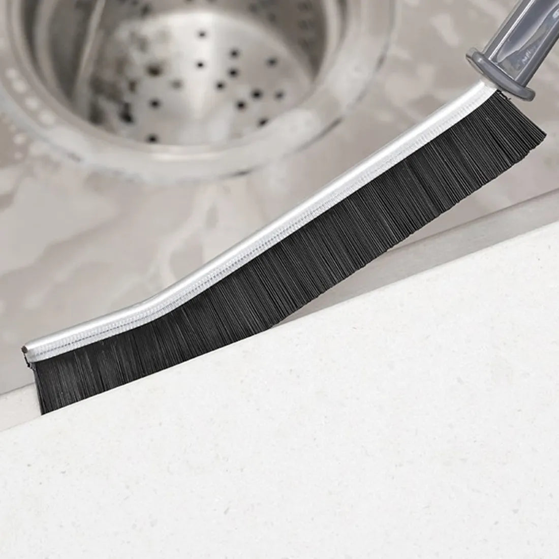 2pcs Gap Cleaning Brush Set - Durable Grout & Corner Scrubber with Long Handle for Tile, Bathroom, Kitchen & Window Tracks
