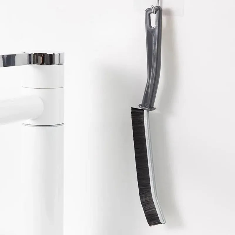 2pcs Gap Cleaning Brush Set - Durable Grout & Corner Scrubber with Long Handle for Tile, Bathroom, Kitchen & Window Tracks