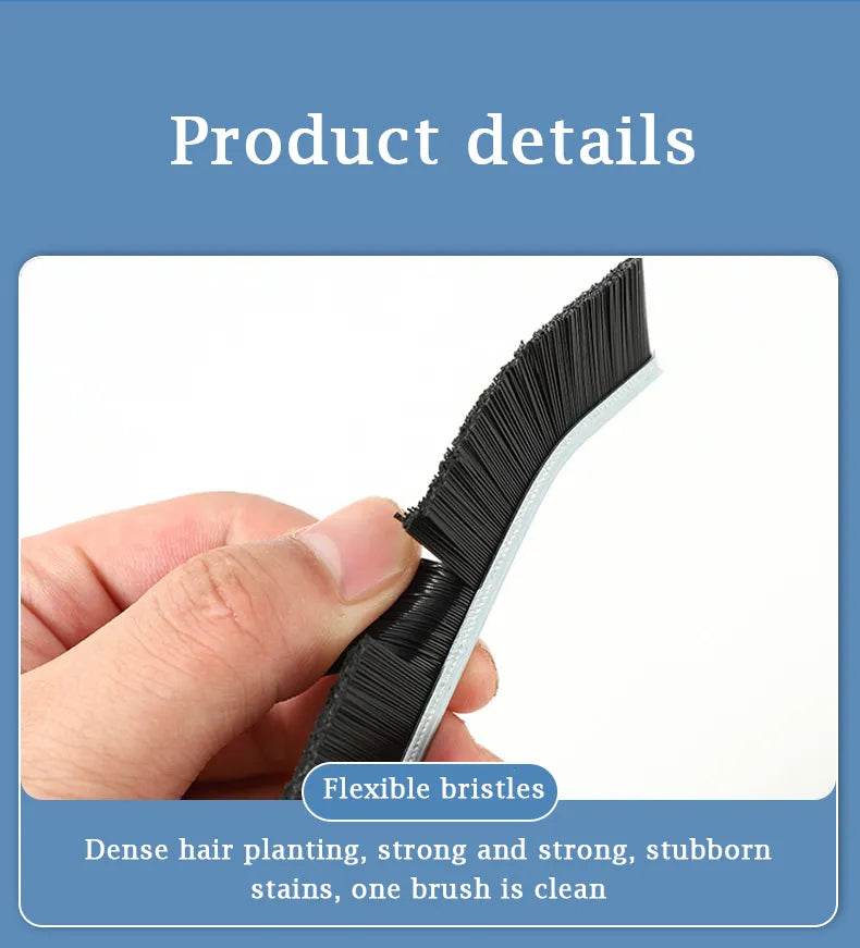 2pcs Gap Cleaning Brush Set - Durable Grout & Corner Scrubber with Long Handle for Tile, Bathroom, Kitchen & Window Tracks