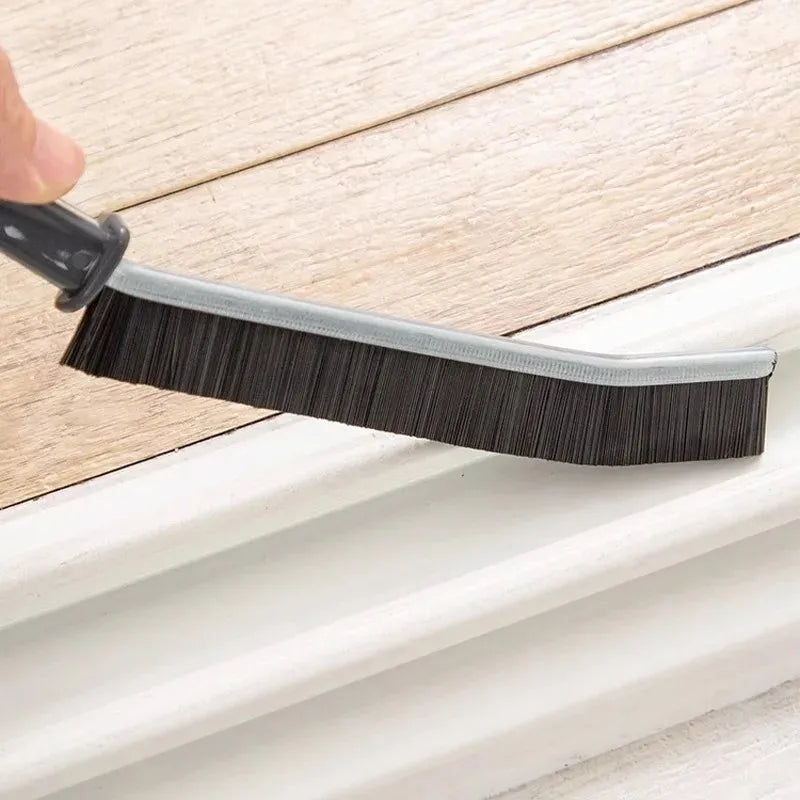 2pcs Gap Cleaning Brush Set - Durable Grout & Corner Scrubber with Long Handle for Tile, Bathroom, Kitchen & Window Tracks