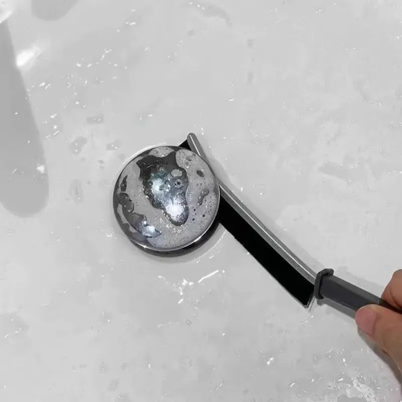 2pcs Gap Cleaning Brush Set - Durable Grout & Corner Scrubber with Long Handle for Tile, Bathroom, Kitchen & Window Tracks