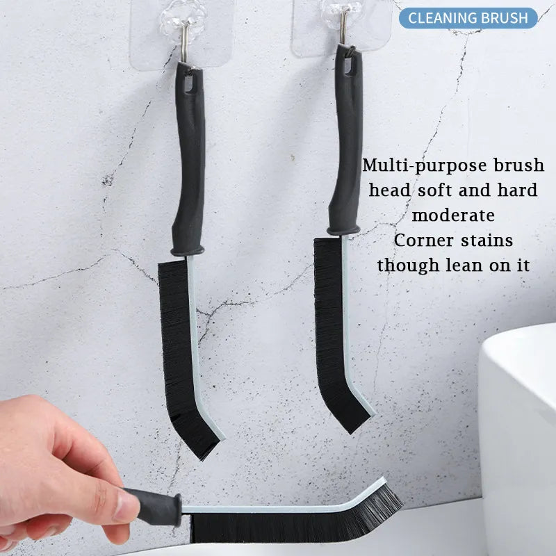 2pcs Gap Cleaning Brush Set - Durable Grout & Corner Scrubber with Long Handle for Tile, Bathroom, Kitchen & Window Tracks