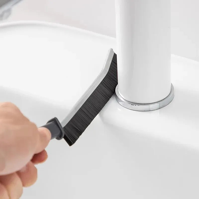 2pcs Gap Cleaning Brush Set - Durable Grout & Corner Scrubber with Long Handle for Tile, Bathroom, Kitchen & Window Tracks