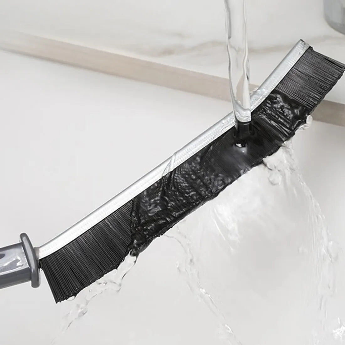 2pcs Gap Cleaning Brush Set - Durable Grout & Corner Scrubber with Long Handle for Tile, Bathroom, Kitchen & Window Tracks