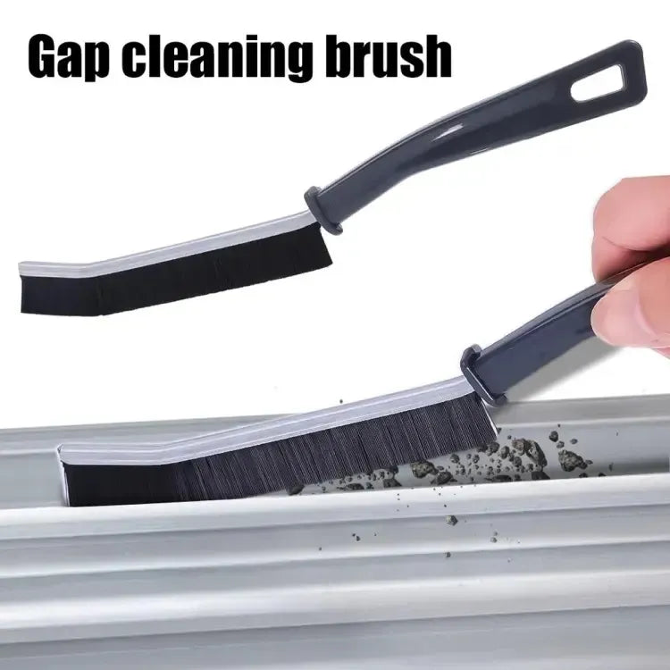 2pcs Gap Cleaning Brush Set - Durable Grout & Corner Scrubber with Long Handle for Tile, Bathroom, Kitchen & Window Tracks