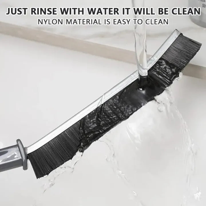 2pcs Gap Cleaning Brush Set - Durable Grout & Corner Scrubber with Long Handle for Tile, Bathroom, Kitchen & Window Tracks