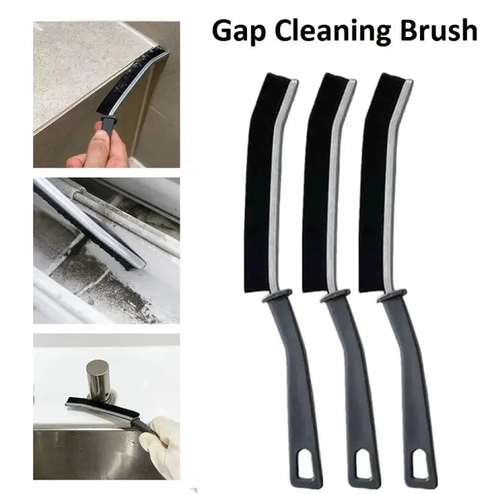 2pcs Gap Cleaning Brush Set - Durable Grout & Corner Scrubber with Long Handle for Tile, Bathroom, Kitchen & Window Tracks