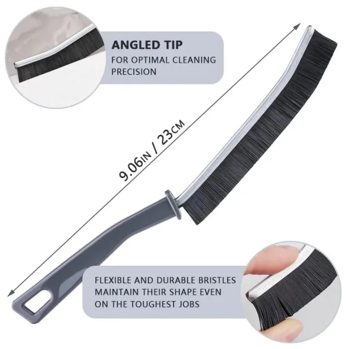 2pcs Gap Cleaning Brush Set - Durable Grout & Corner Scrubber with Long Handle for Tile, Bathroom, Kitchen & Window Tracks
