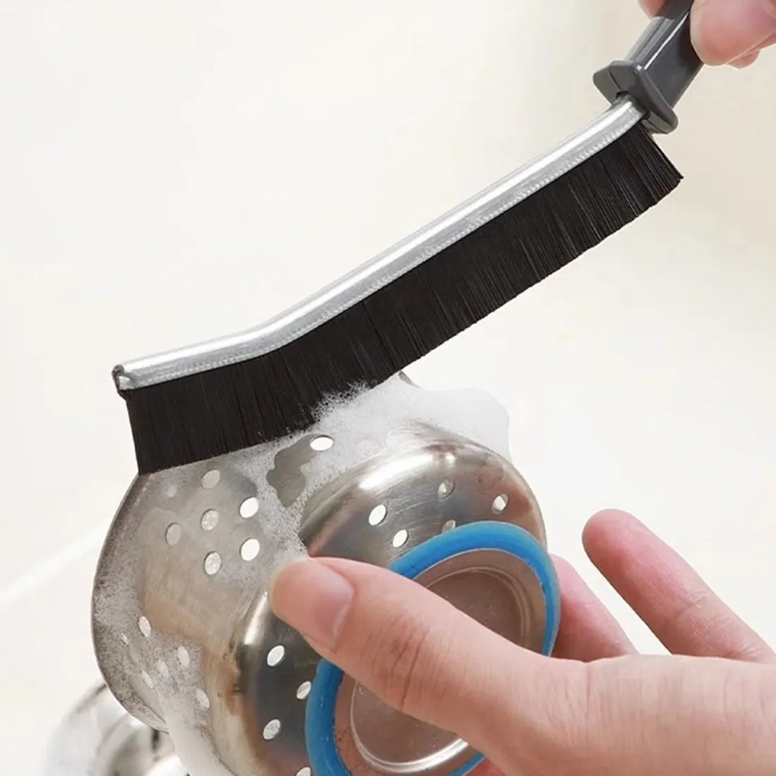 2pcs Gap Cleaning Brush Set - Durable Grout & Corner Scrubber with Long Handle for Tile, Bathroom, Kitchen & Window Tracks