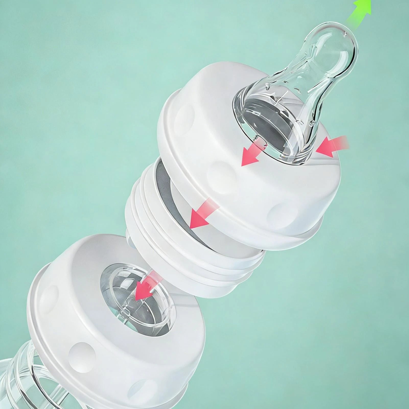 3-in-1 Hands-Free Baby Feeding Bottle with Tube | Anti-Colic BPA-Free Silicone Wide Neck Milk Storage Bottle | Self-Feeding Gravity Straw Bottle 240ML