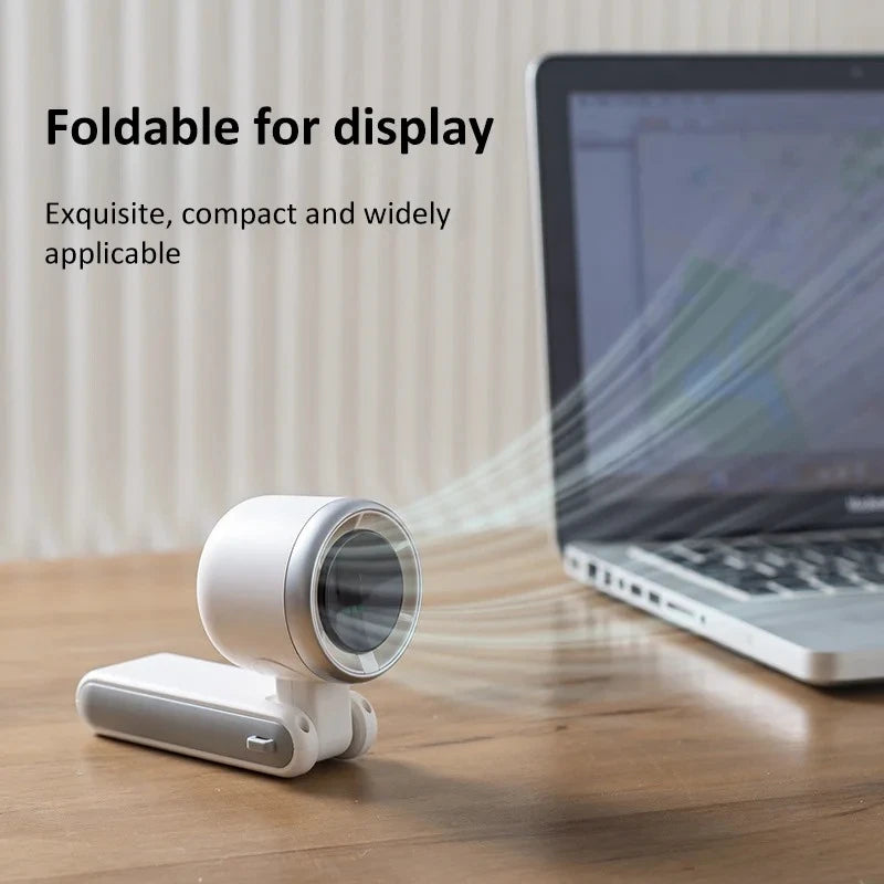 High Speed Turbo Rechargeable Handheld Fan – 5 Speed Digital Display Hanging Fan