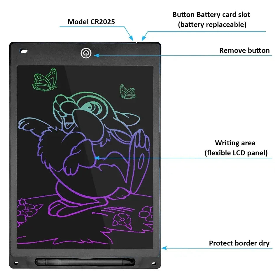 Portable LCD Writing Tablet for Kids & Adults | 8.5", 10.5" | Erasable Doodle Board