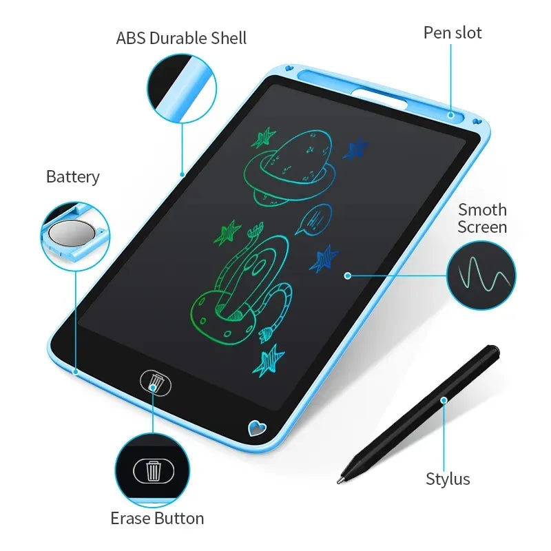 Portable LCD Writing Tablet for Kids & Adults | 8.5", 10.5" | Erasable Doodle Board