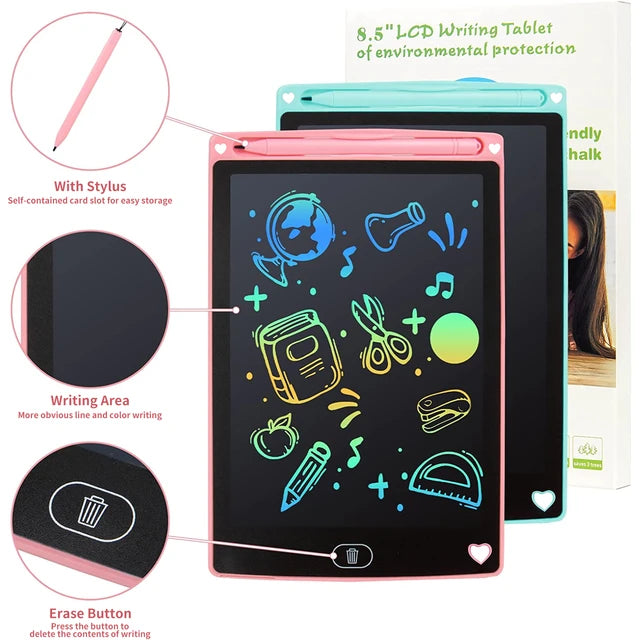 Portable LCD Writing Tablet for Kids & Adults | 8.5", 10.5" | Erasable Doodle Board