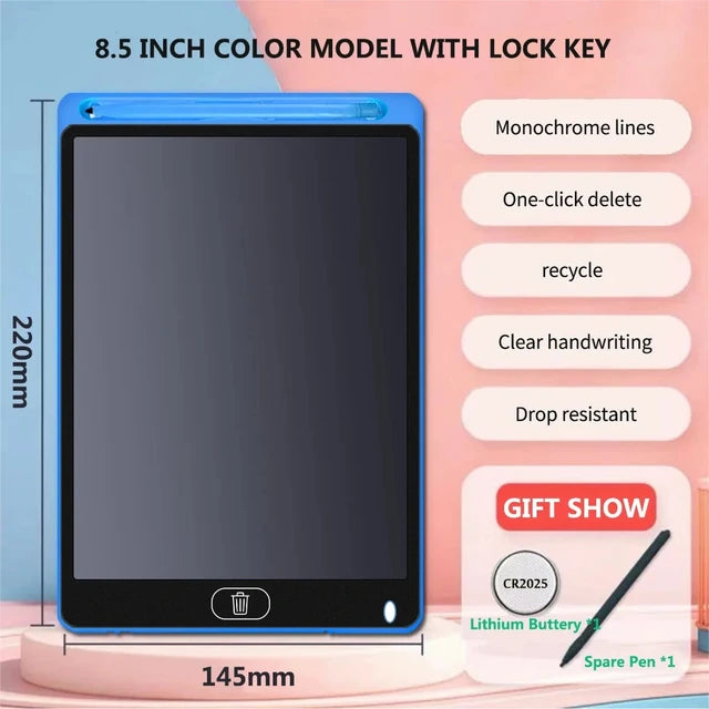 Portable LCD Writing Tablet for Kids & Adults | 8.5", 10.5" | Erasable Doodle Board