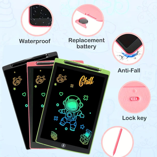 Portable LCD Writing Tablet for Kids & Adults | 8.5", 10.5" | Erasable Doodle Board