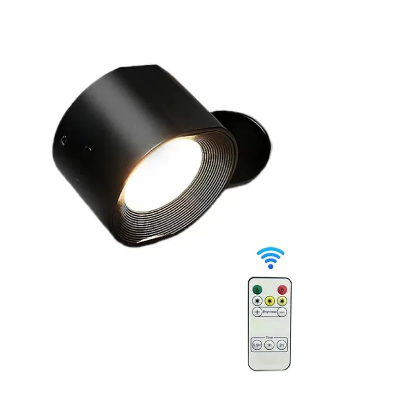 Magnetic LED Wall Lamp - 360° Rotatable Touch Control Night Light for Bedroom & Living Room