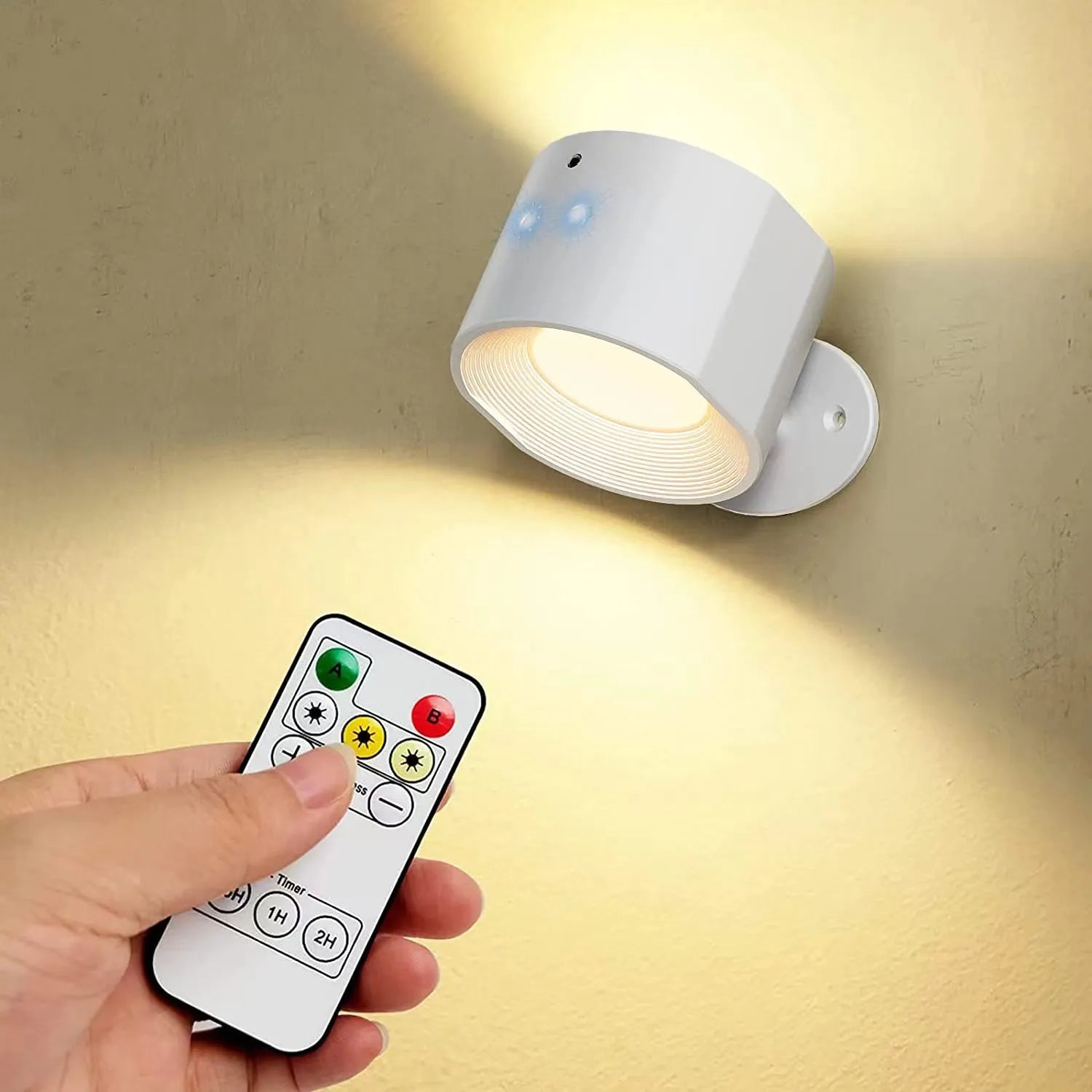 Magnetic LED Wall Lamp - 360° Rotatable Touch Control Night Light for Bedroom & Living Room