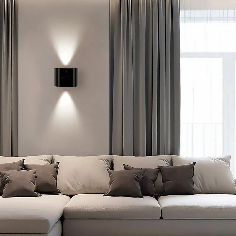 Magnetic LED Wall Lamp - 360° Rotatable Touch Control Night Light for Bedroom & Living Room